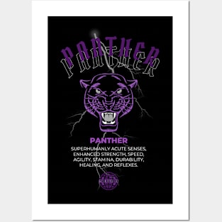 Rave Merch - Panther Portrait - The Ravers Purple Collection Posters and Art